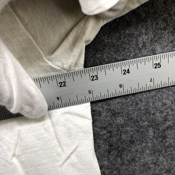 VTG T Shirt Zodiac Graphic Astrology Womens L Cut Off Cropped White Horoscope - Picture 10 of 12